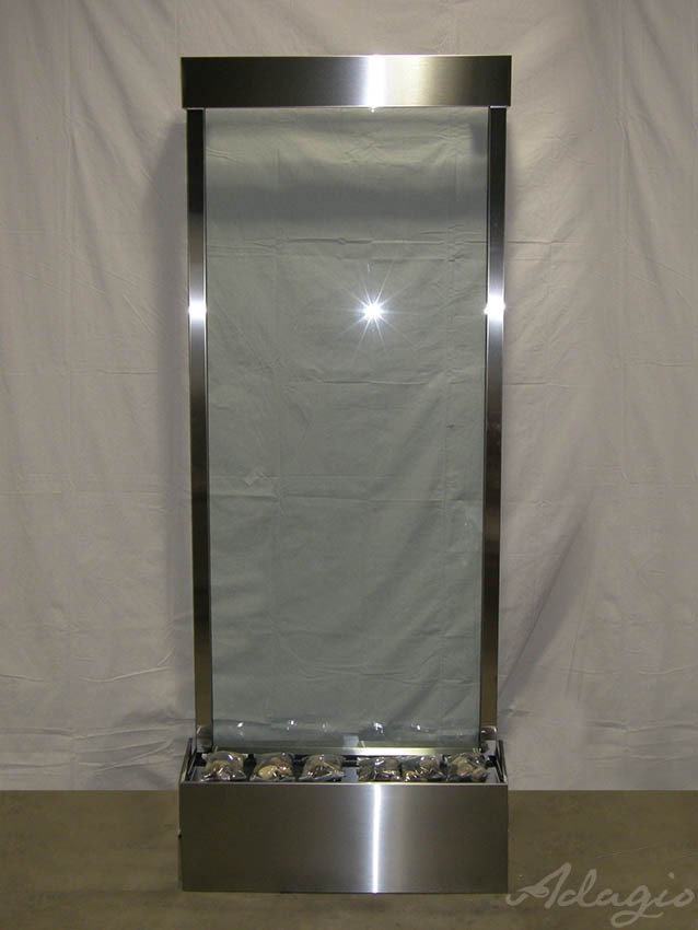 Custom stainless steel indoor water feature